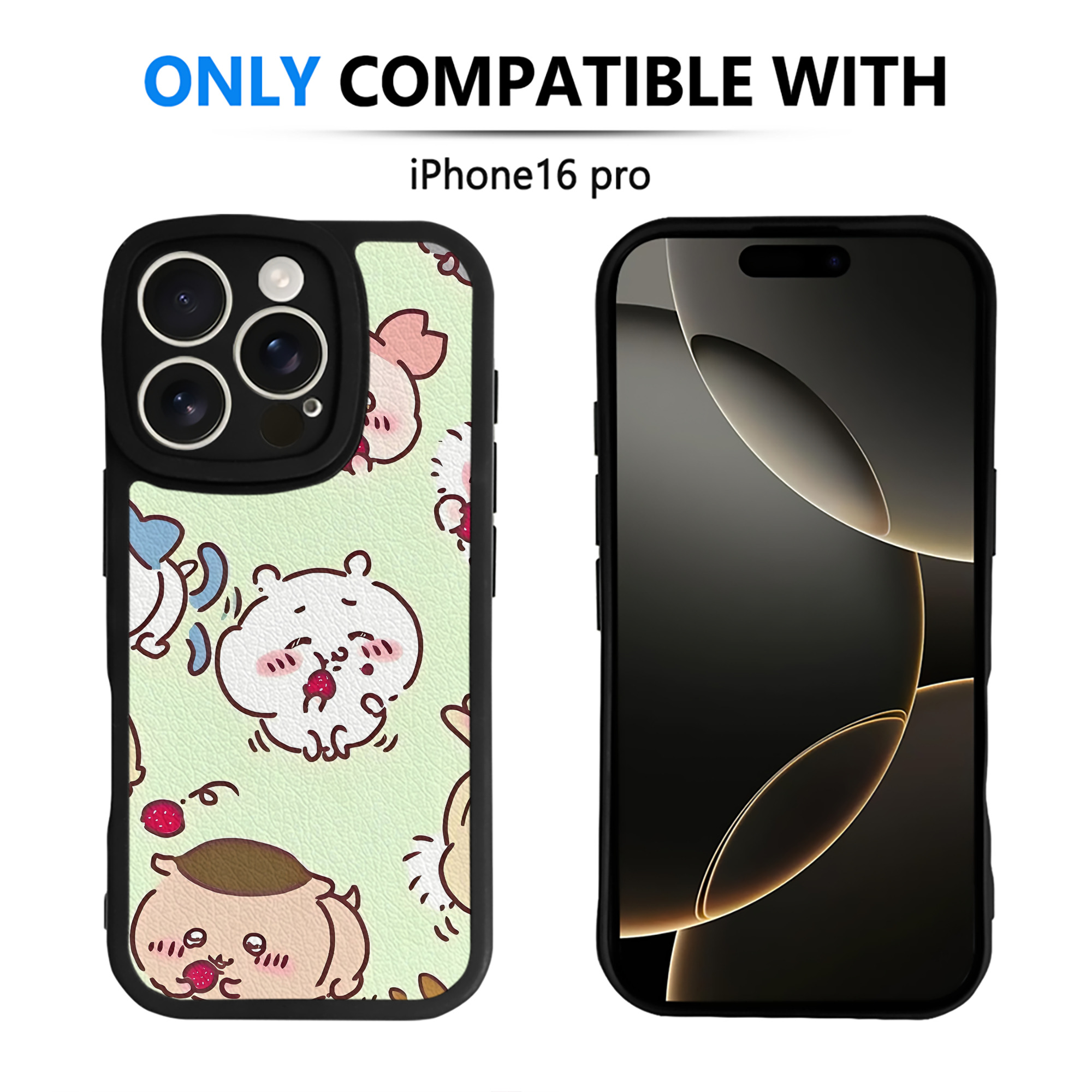 （画像用） ちいかわ Chii-kawa 【iPhone 16シリーズ対応】シリコンスマホケース（レザー調） 材質：シリコン